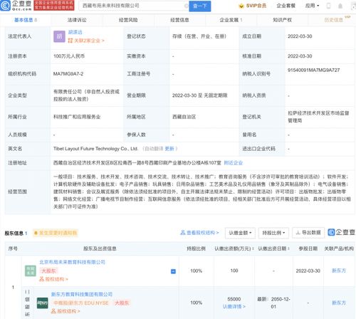新東方在西藏設(shè)立新公司，布局互聯(lián)網(wǎng)信息服務(wù)